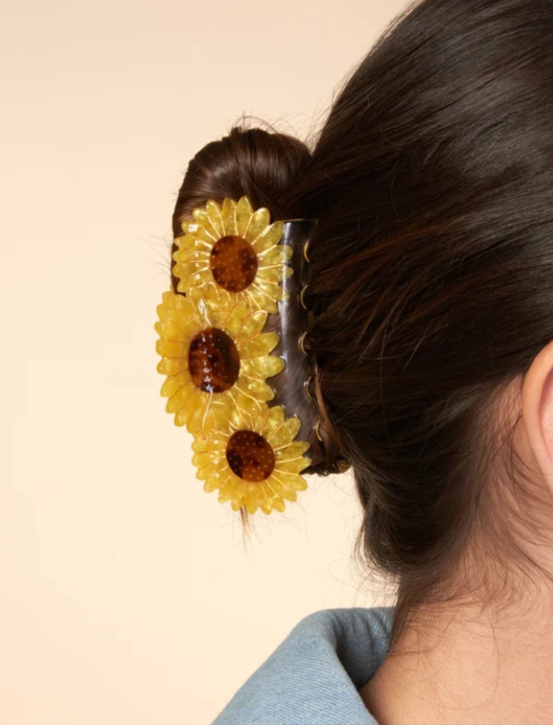 קליפס לשיער Trio Sunflower