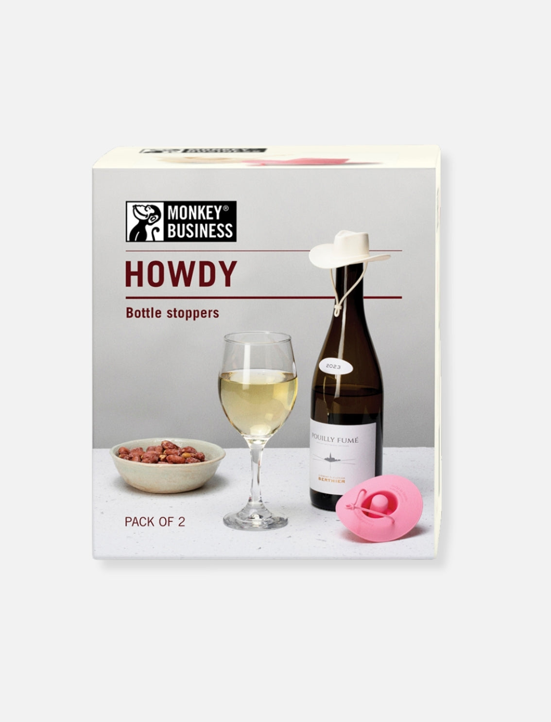 סט 2 פקקים לבקבוק יין Howdy Ma'am