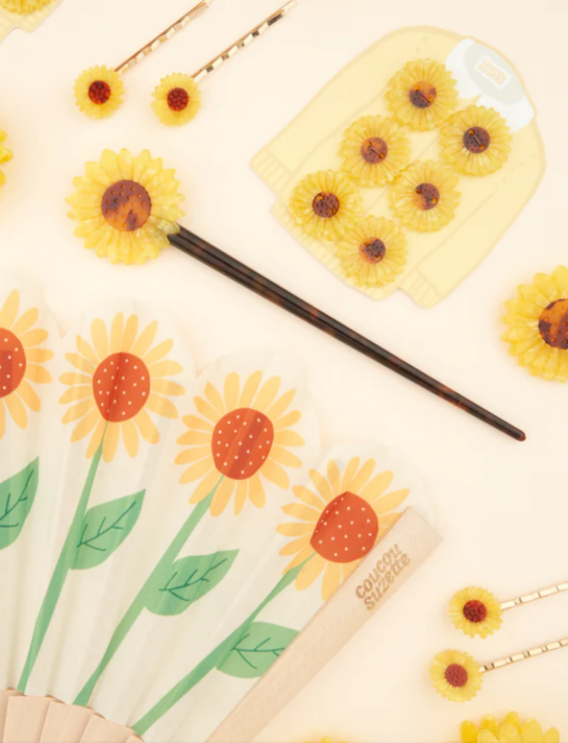 2 סיכות לשיער Sunflowers