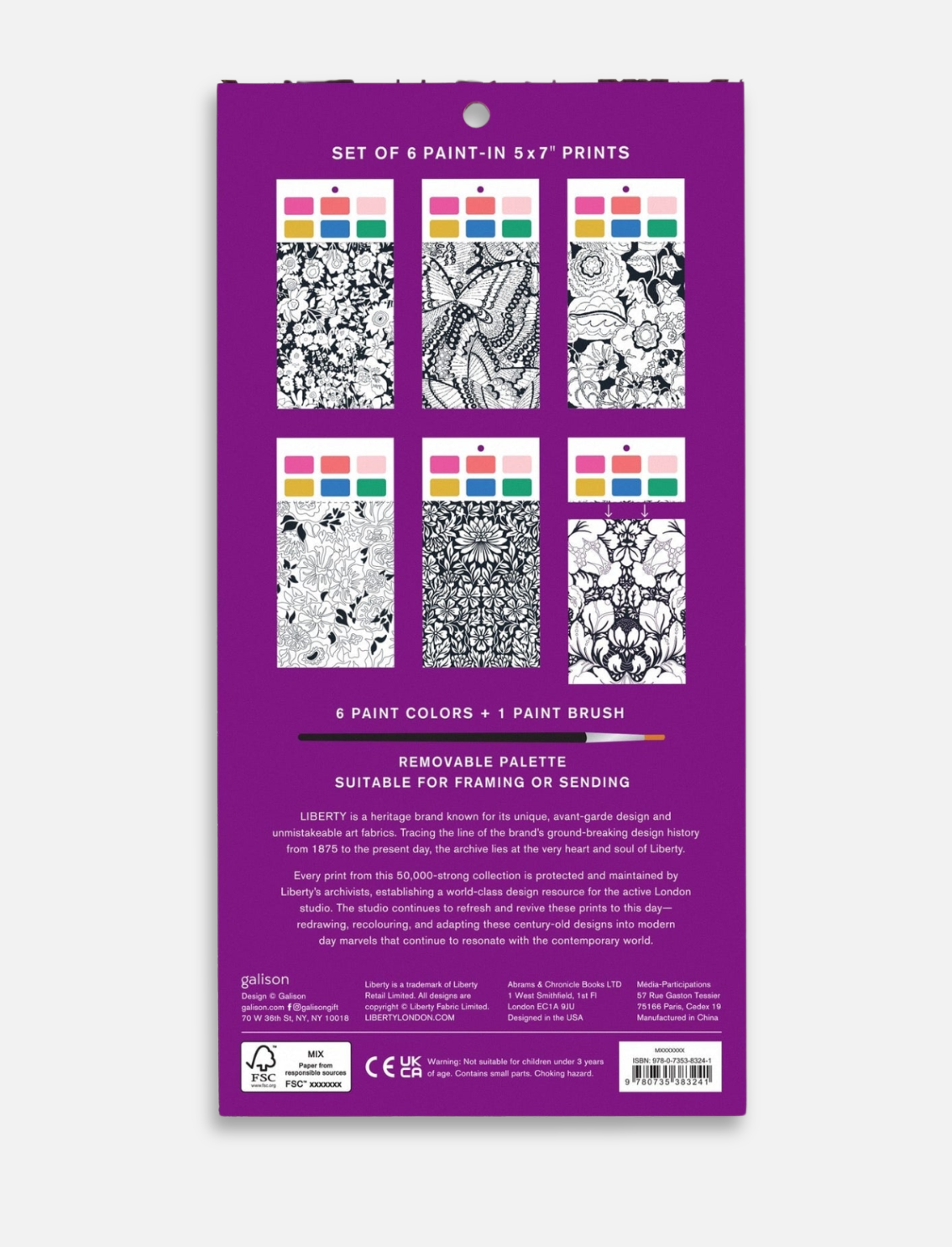 ערכת גלויות לצביעה Liberty