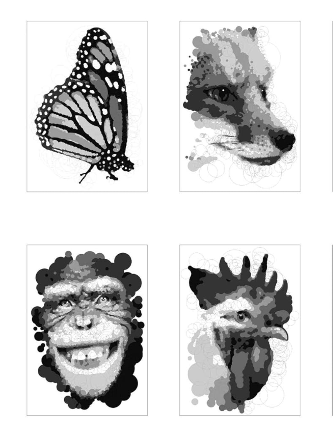 חוברת צביעה Querkles: Animals