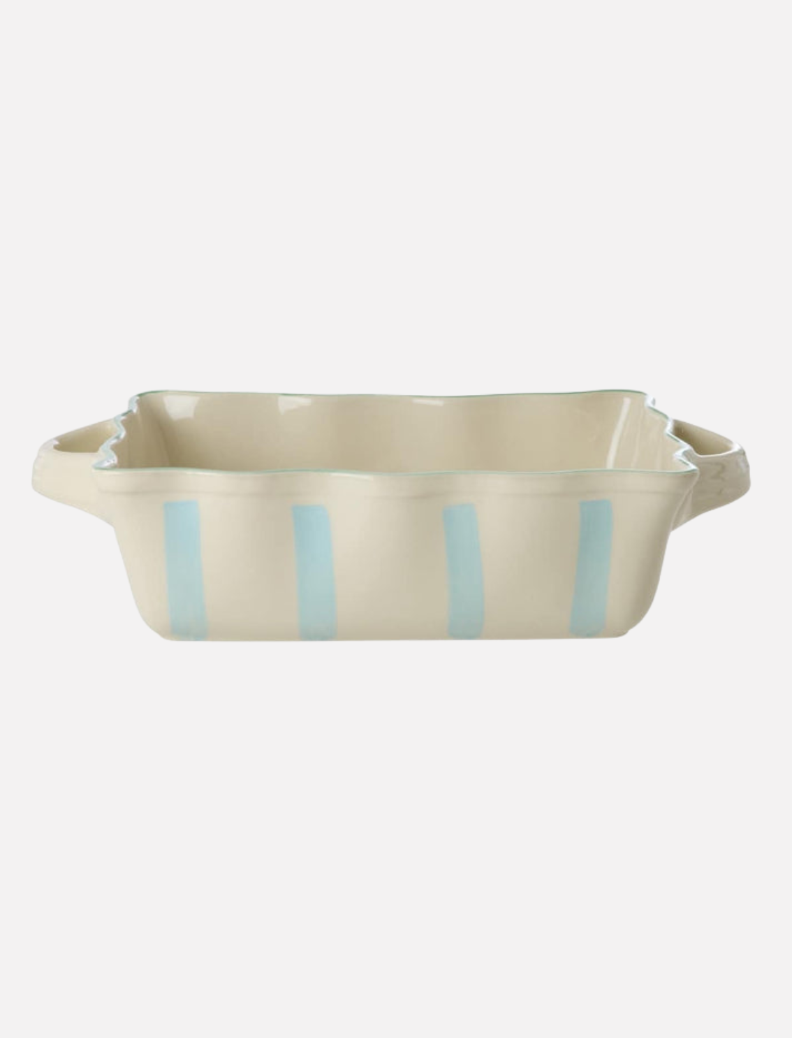 תבנית קרמיקה מלבנית Blue Stripes