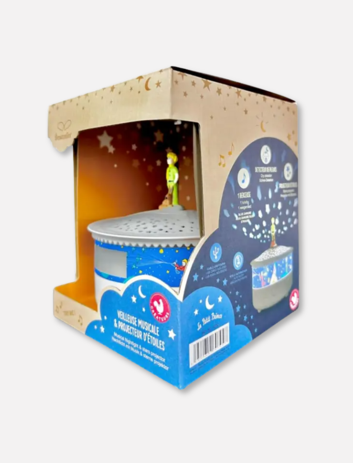 מנורה מנגנת ומקרן כוכבים The Little Prince