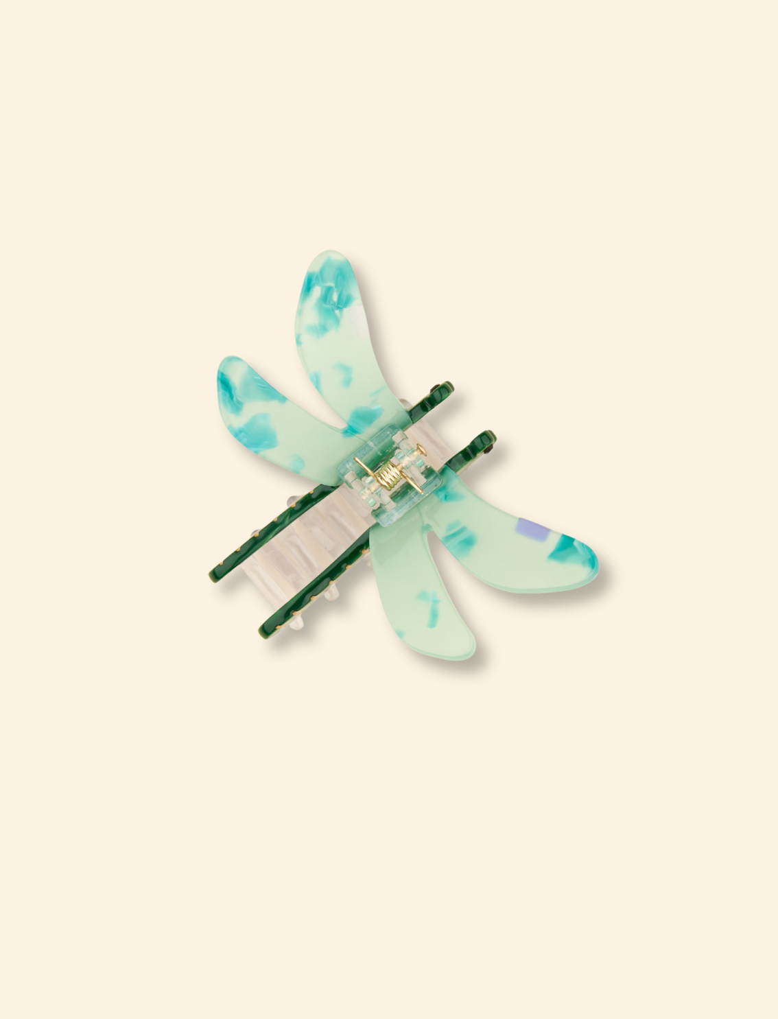 קליפס לשיער Green Dragonfly