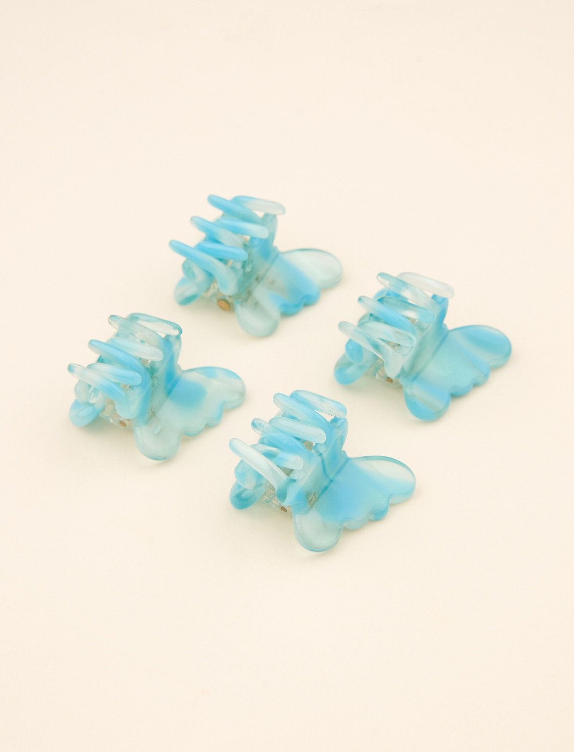 סט 4 מיני קליפסים לשיער Butterflies