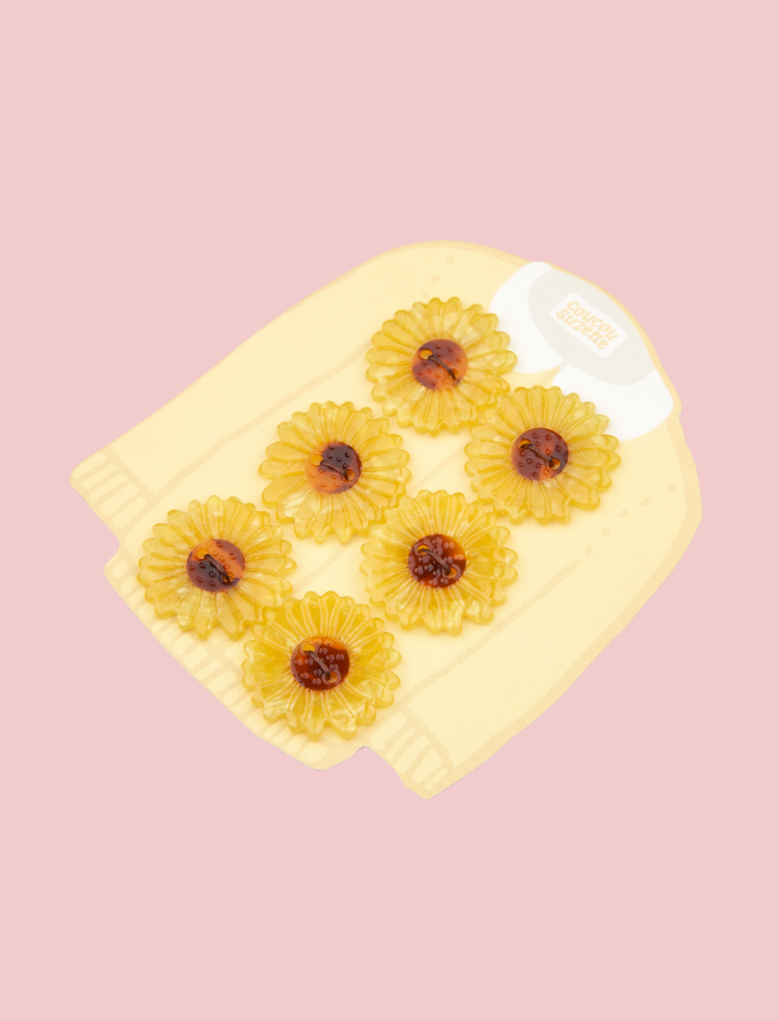 סט 6 כפתורים Sunflower