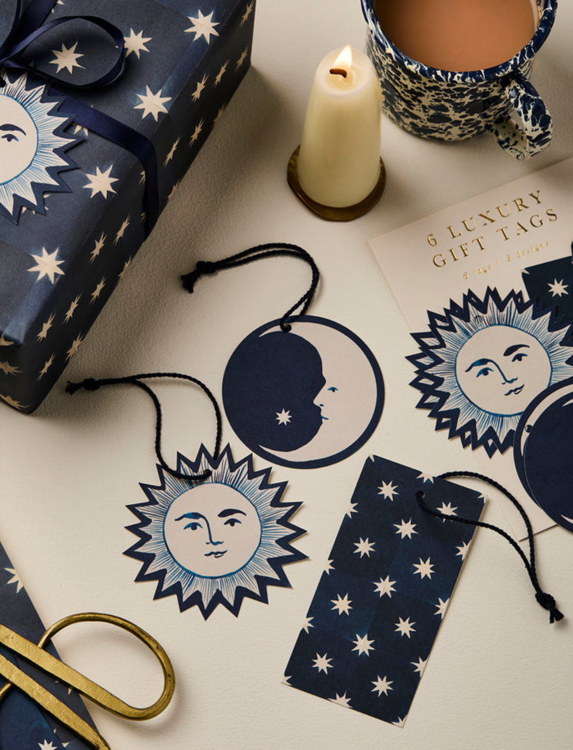 סט תגי מתנה Moon & Sun