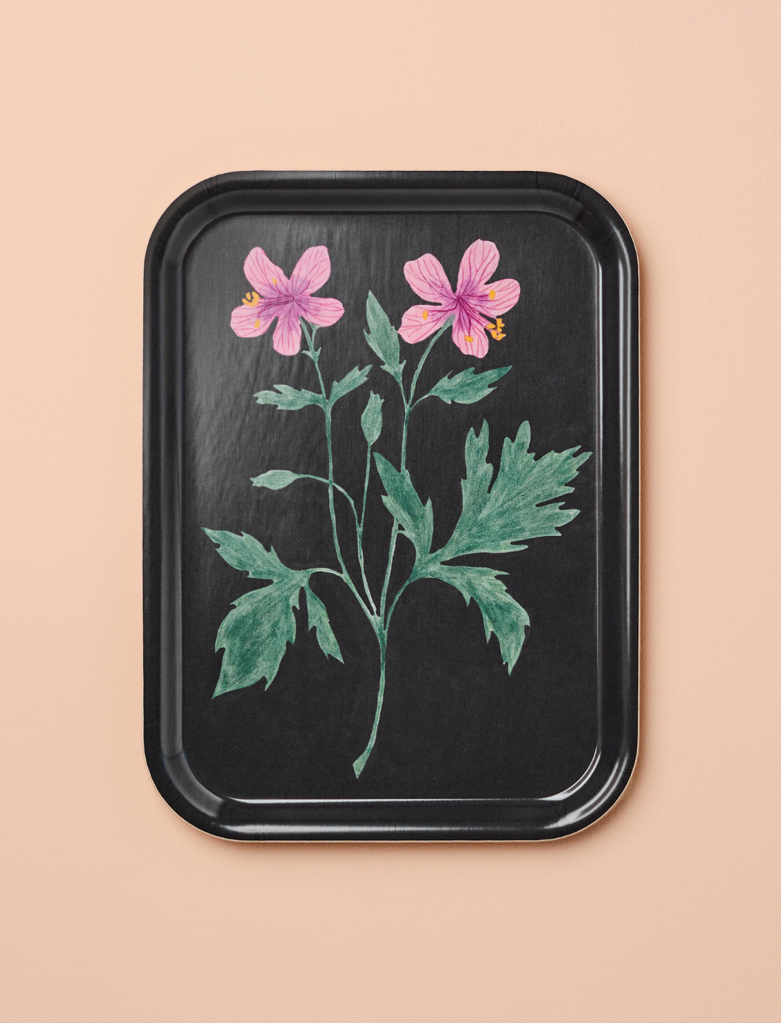 מגש עץ מלבני Geranium