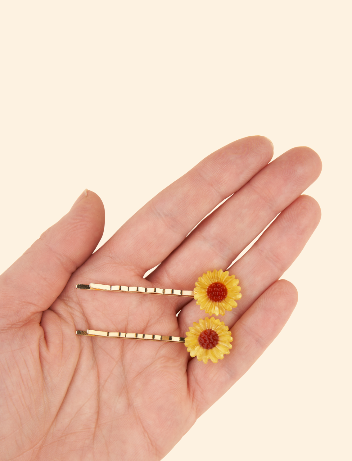 2 סיכות לשיער Sunflowers
