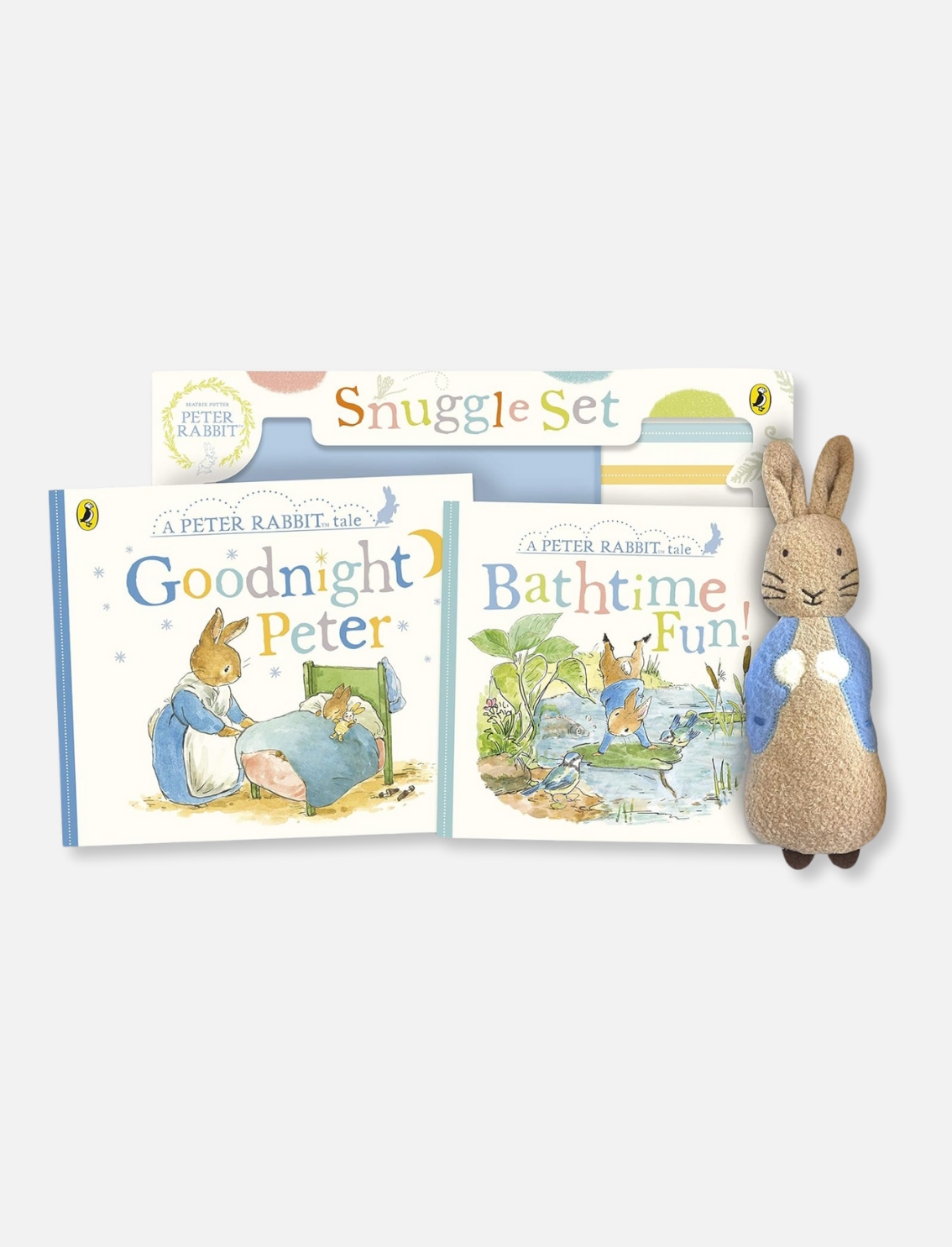 סט 2 ספרים ובובת חיבוק: Peter Rabbit Snuggle Set
