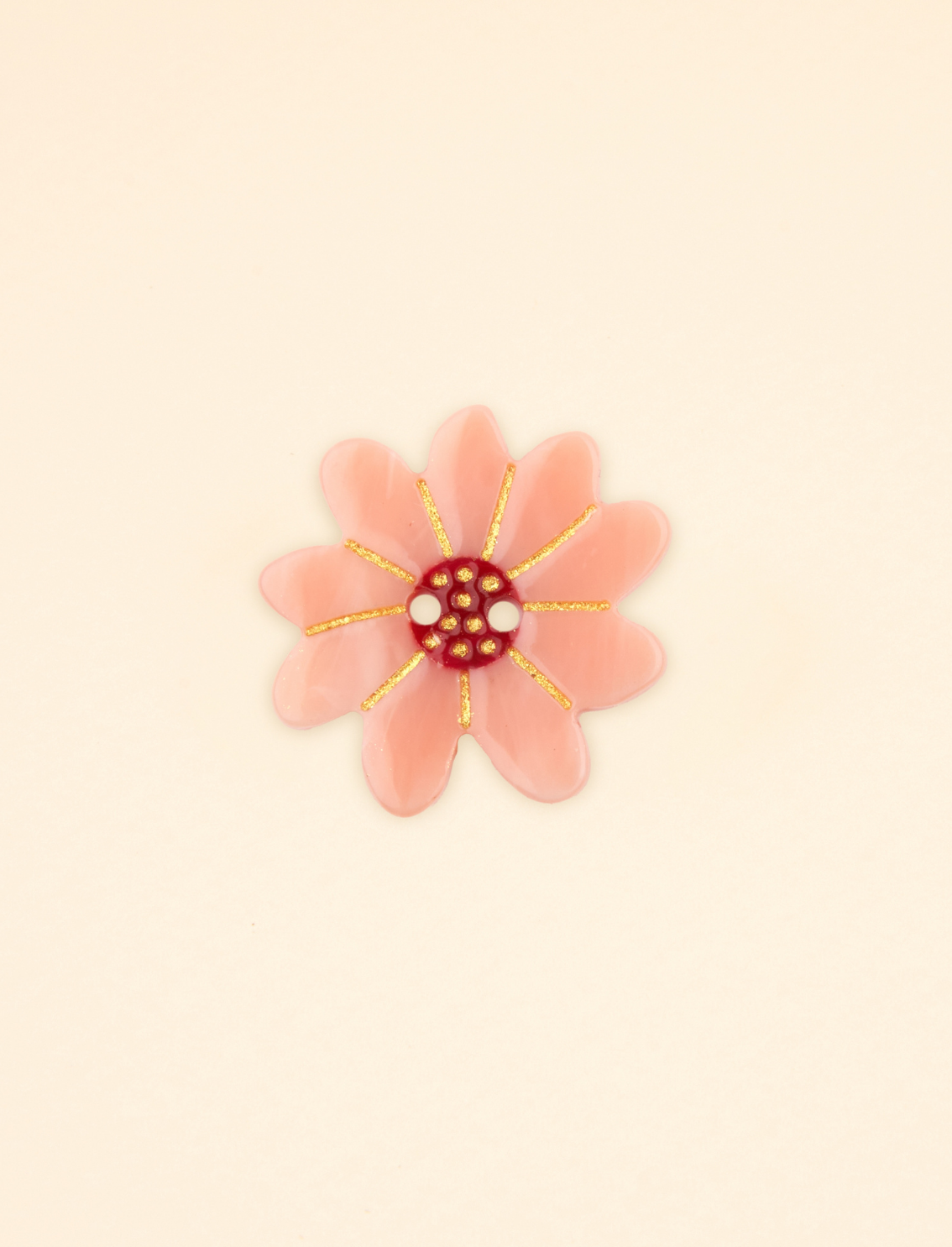 סט 6 כפתורים Pink Flower