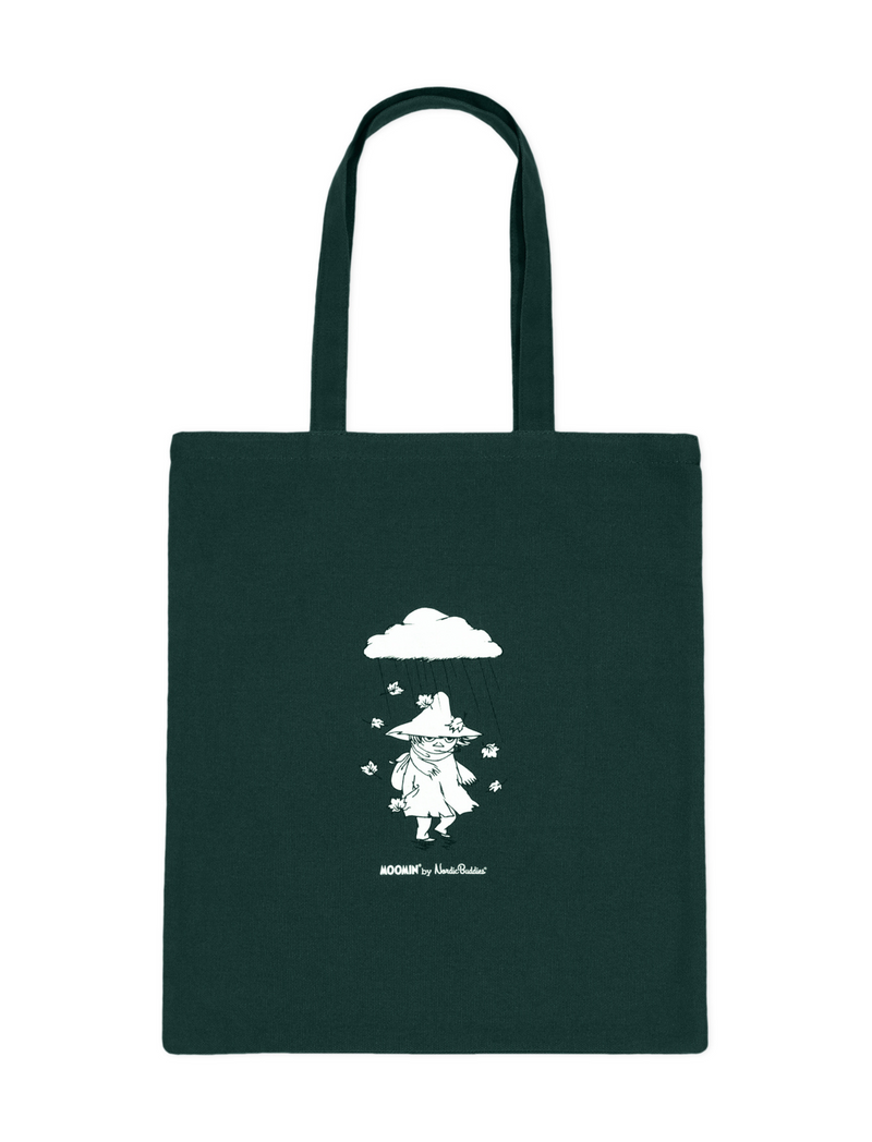 Moomin Green Cotton Tote Bag Snufkin Front