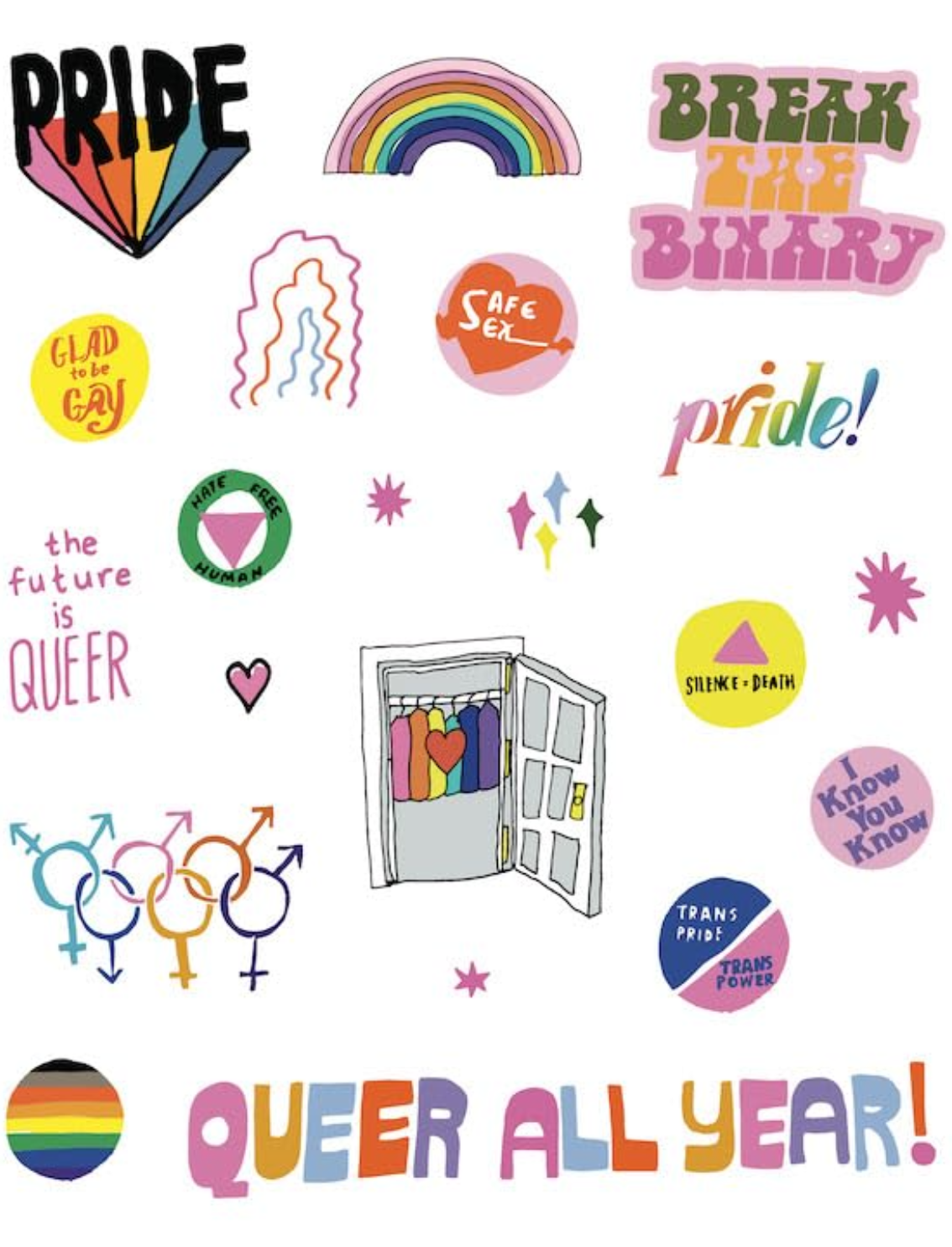 ספר מדבקות: The Big Book of Queer Stickers
