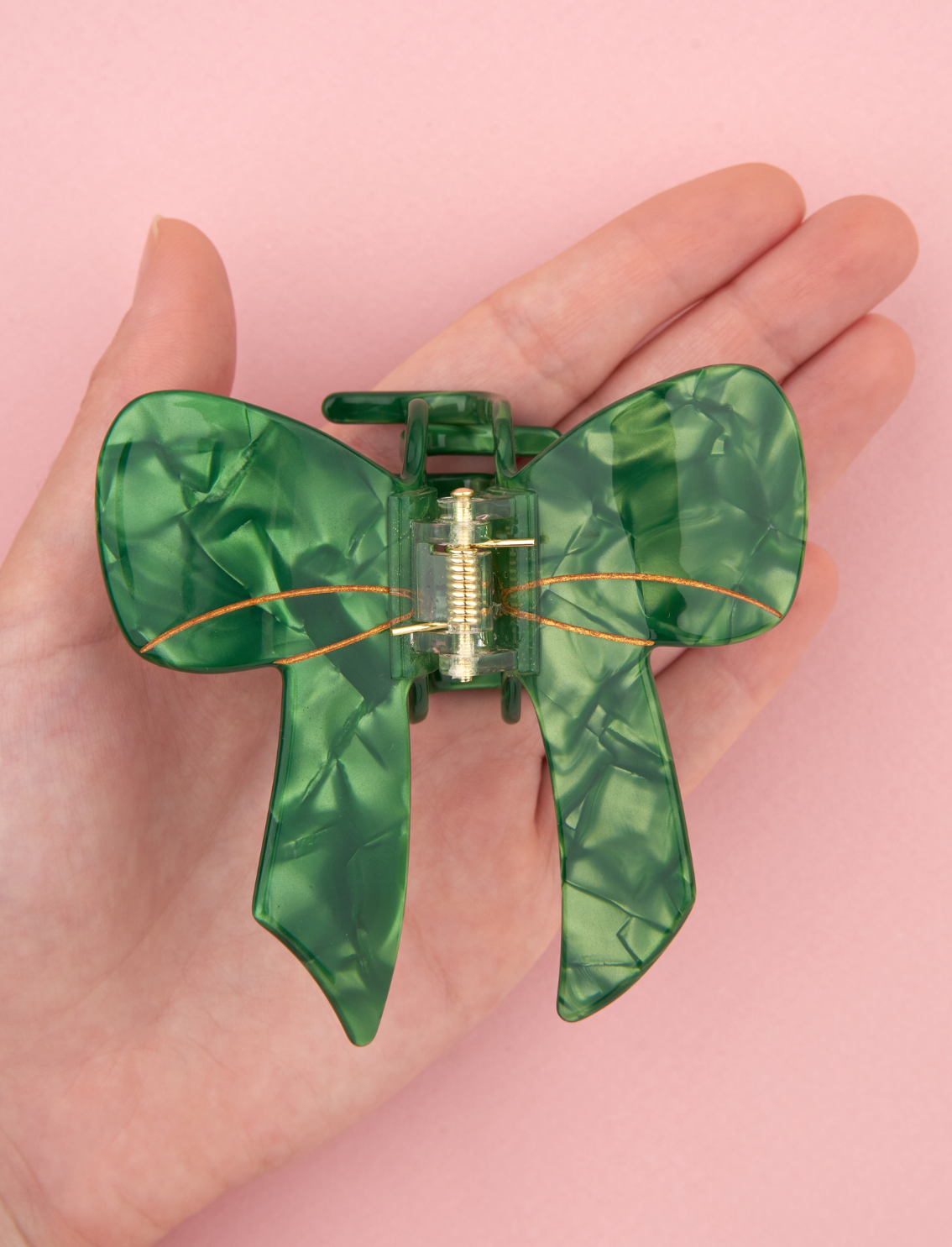 קליפס לשיער Green Bow