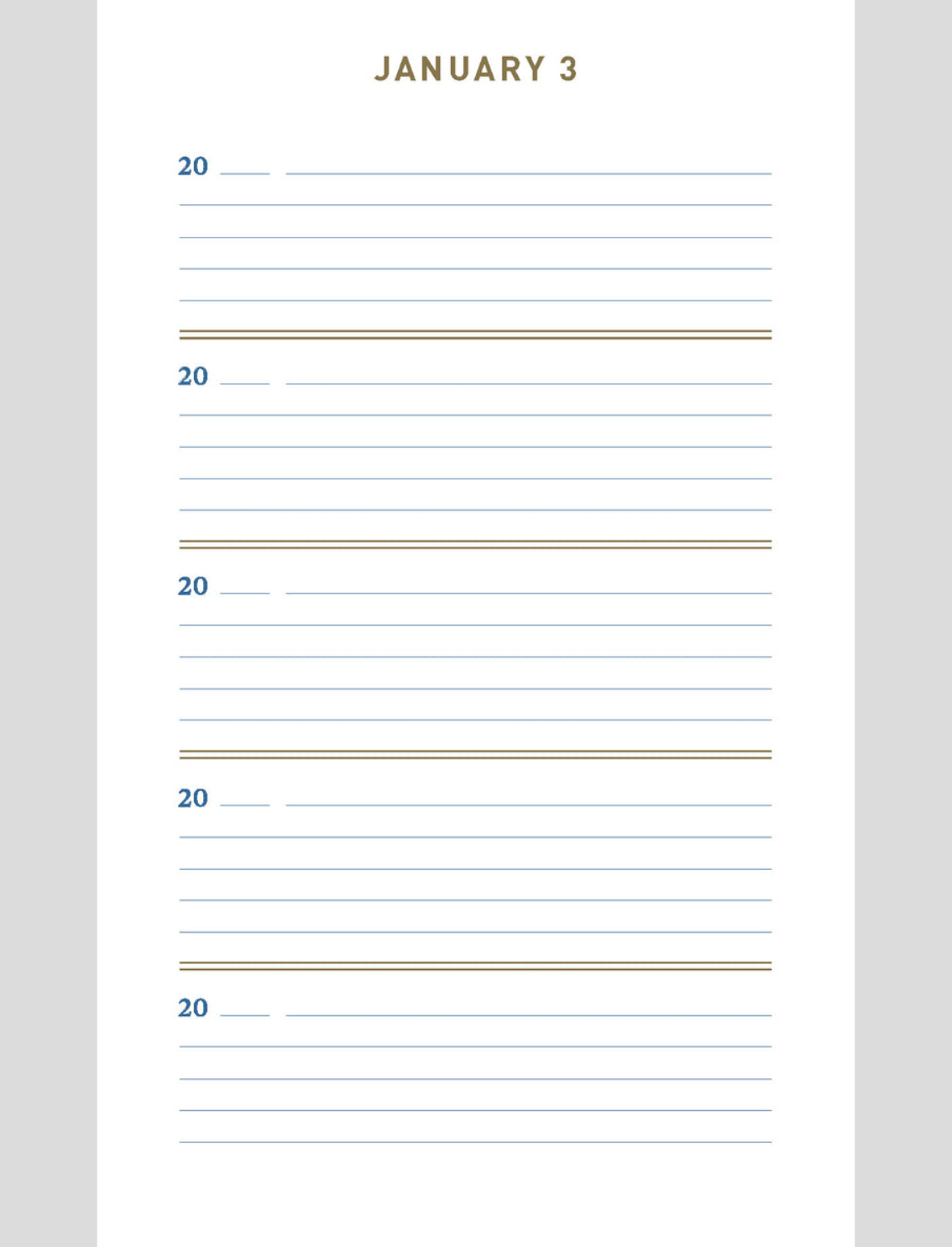 יומן 5 שנים 'One Line A Day' Denim