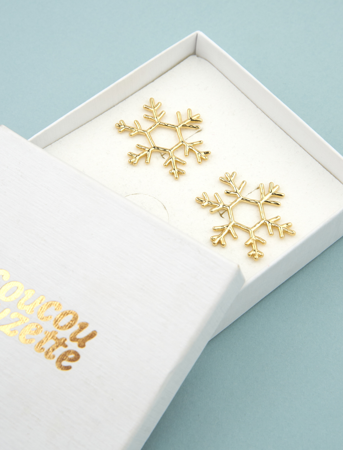 זוג עגילים צמודים Snow Flake