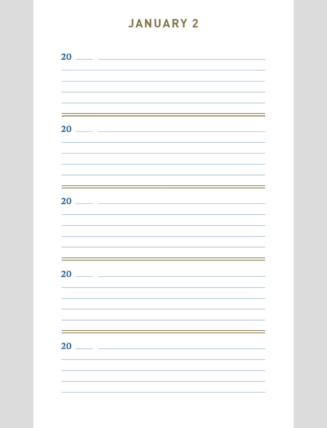 יומן 5 שנים 'One Line A Day' Denim