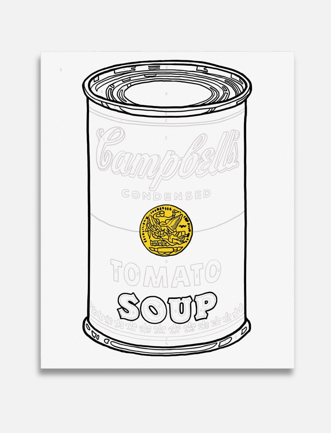 ערכת צביעה לפי מספרים: Andy Warhol Soup Can