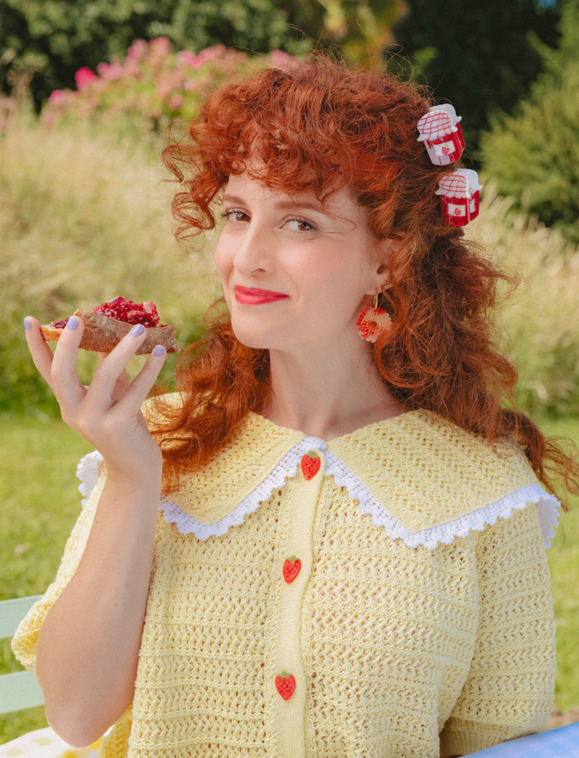 סט 6 כפתורים Strawberry