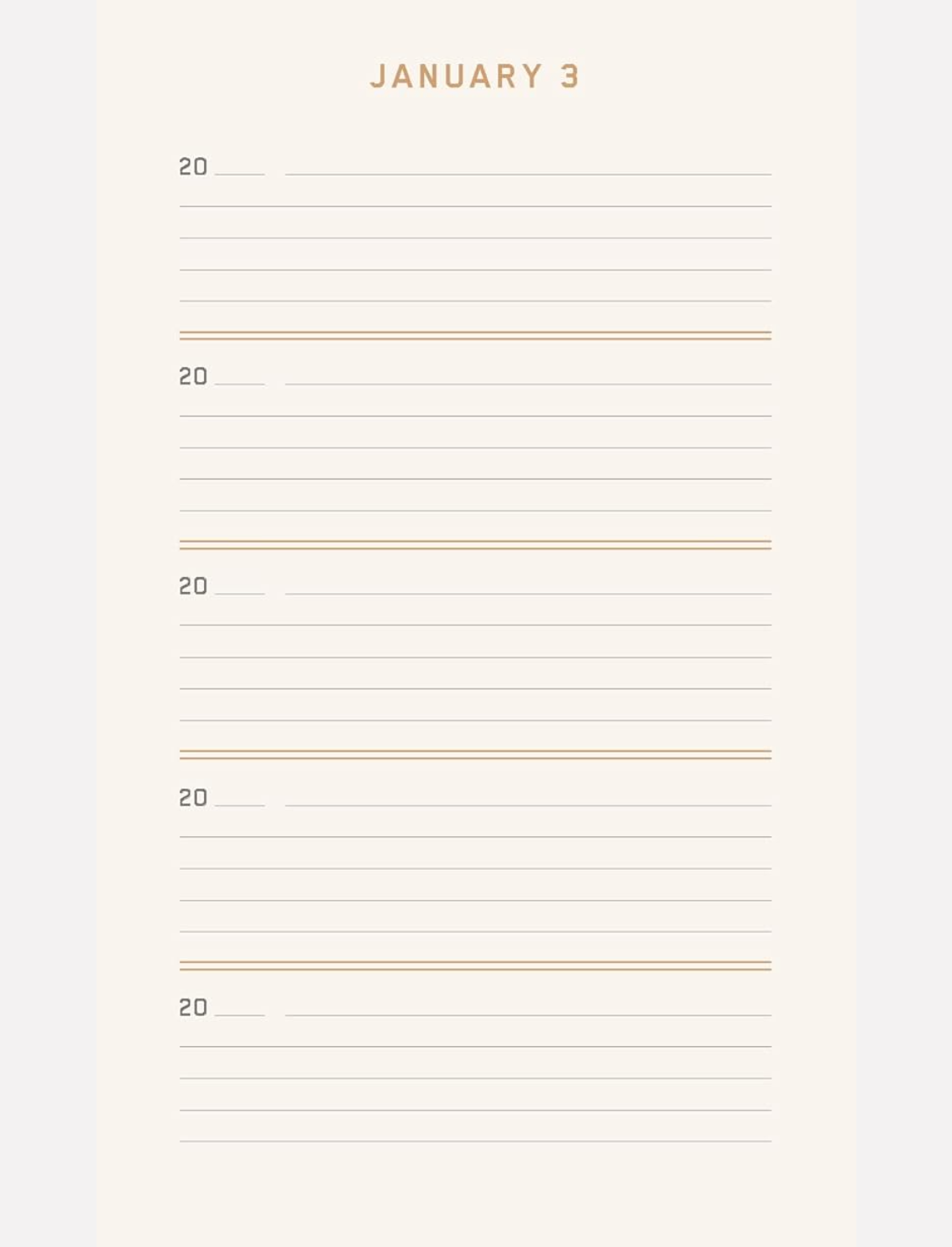 יומן 5 שנים 'One Line A Day' Charcoal Canvas