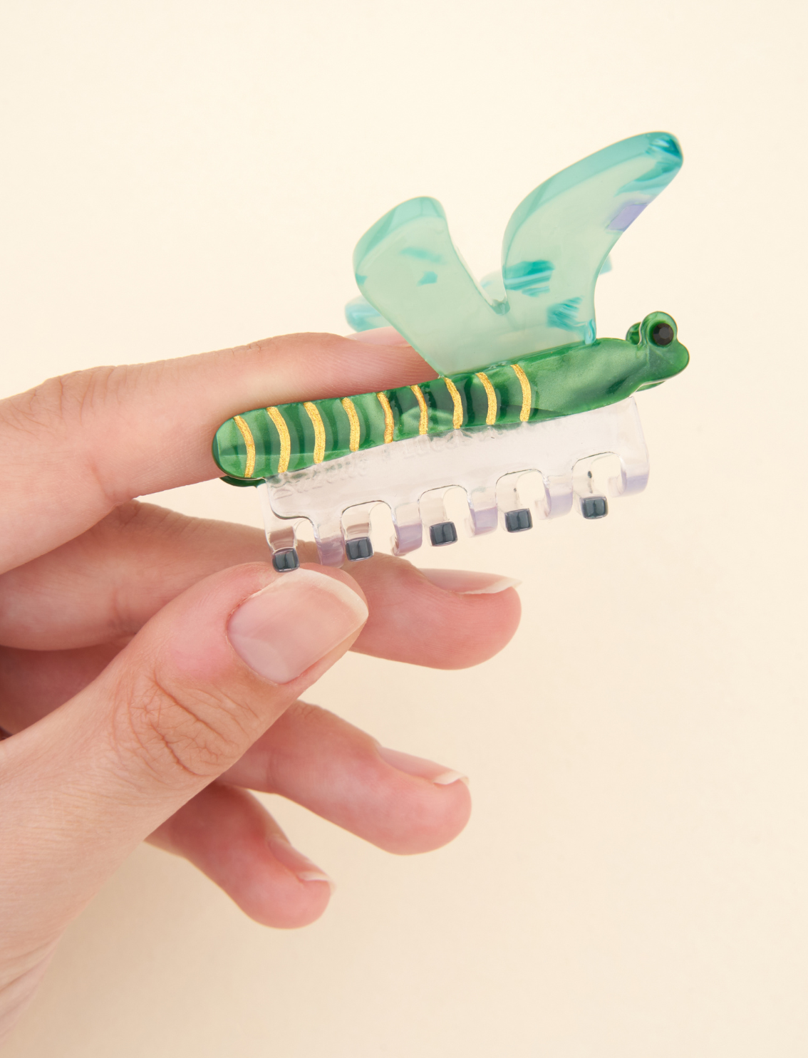 קליפס לשיער Green Dragonfly