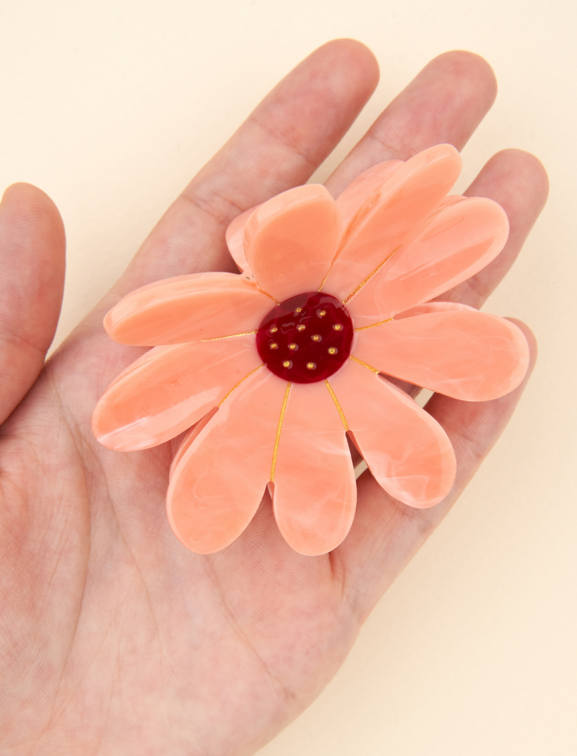 קליפס לשיער Big Pink Flower