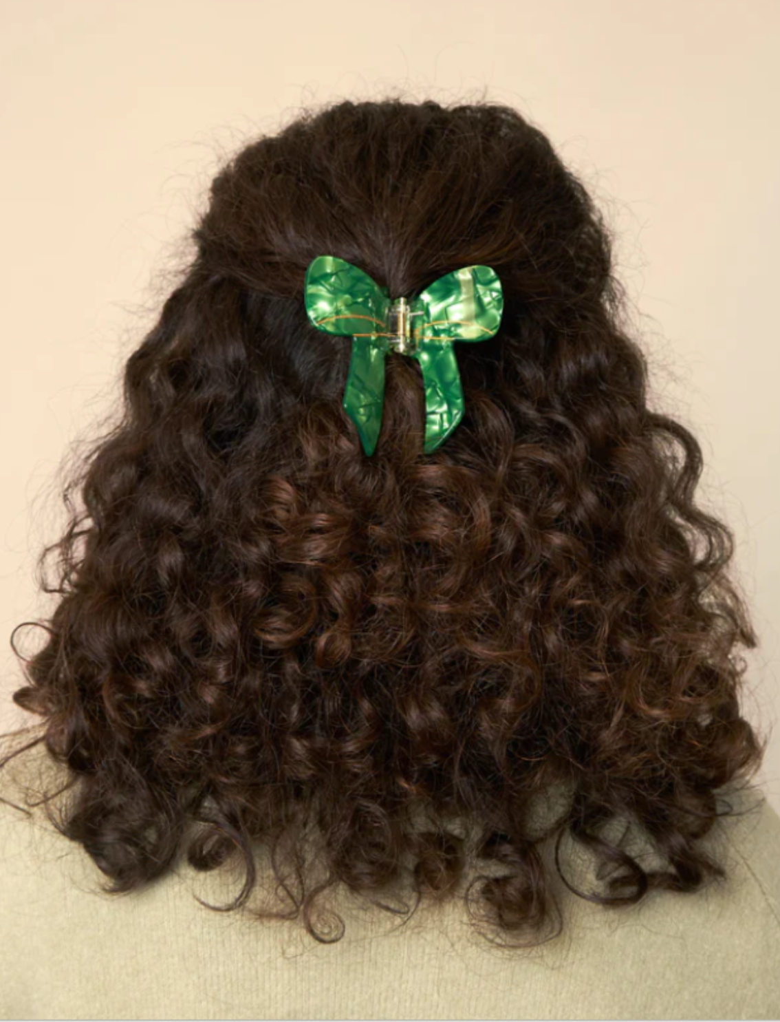 קליפס לשיער Green Bow