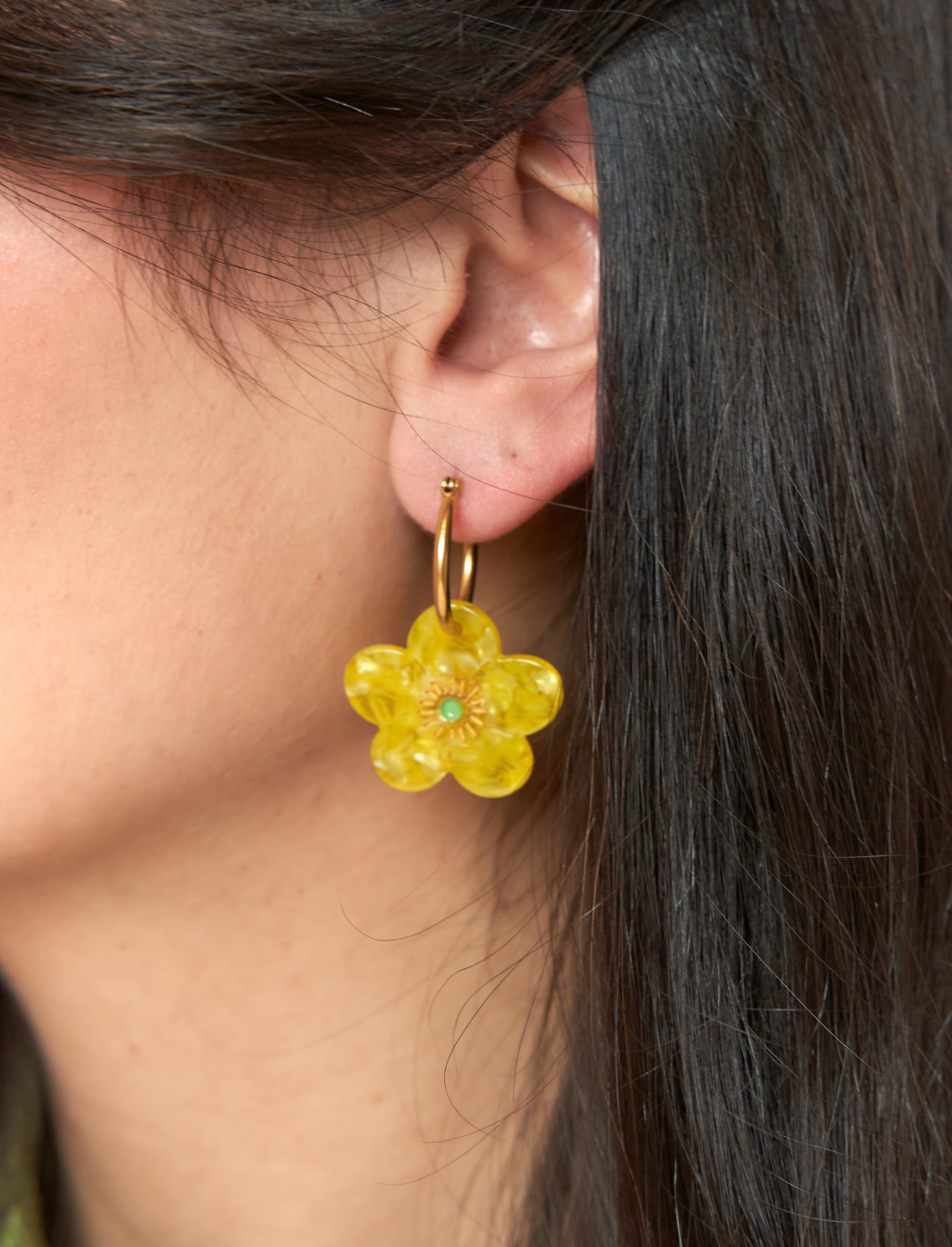 זוג עגילים תלויים Buttercups