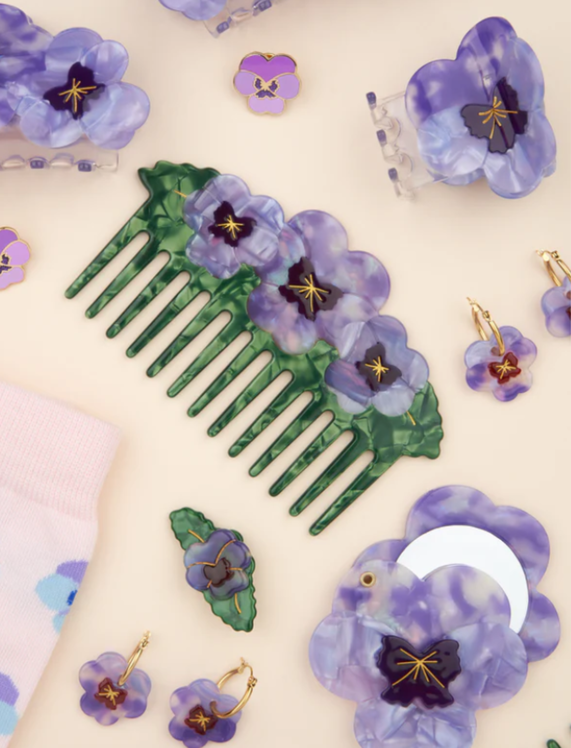 מסרק Purple Pansy