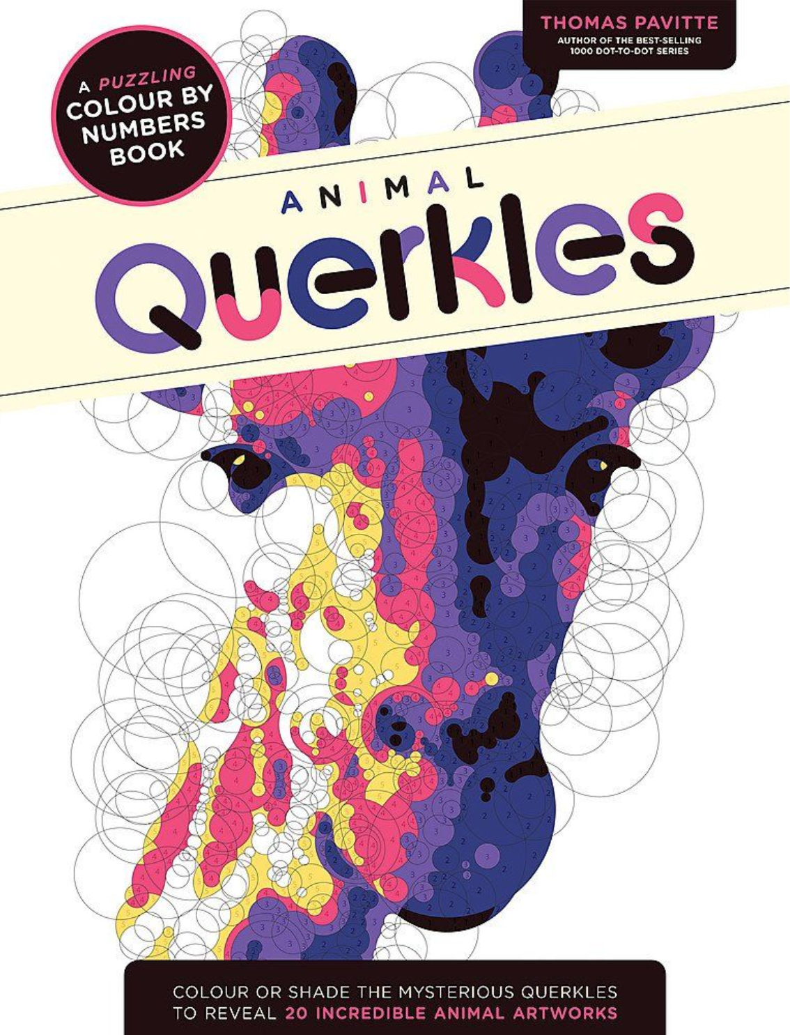 חוברת צביעה Querkles: Animals