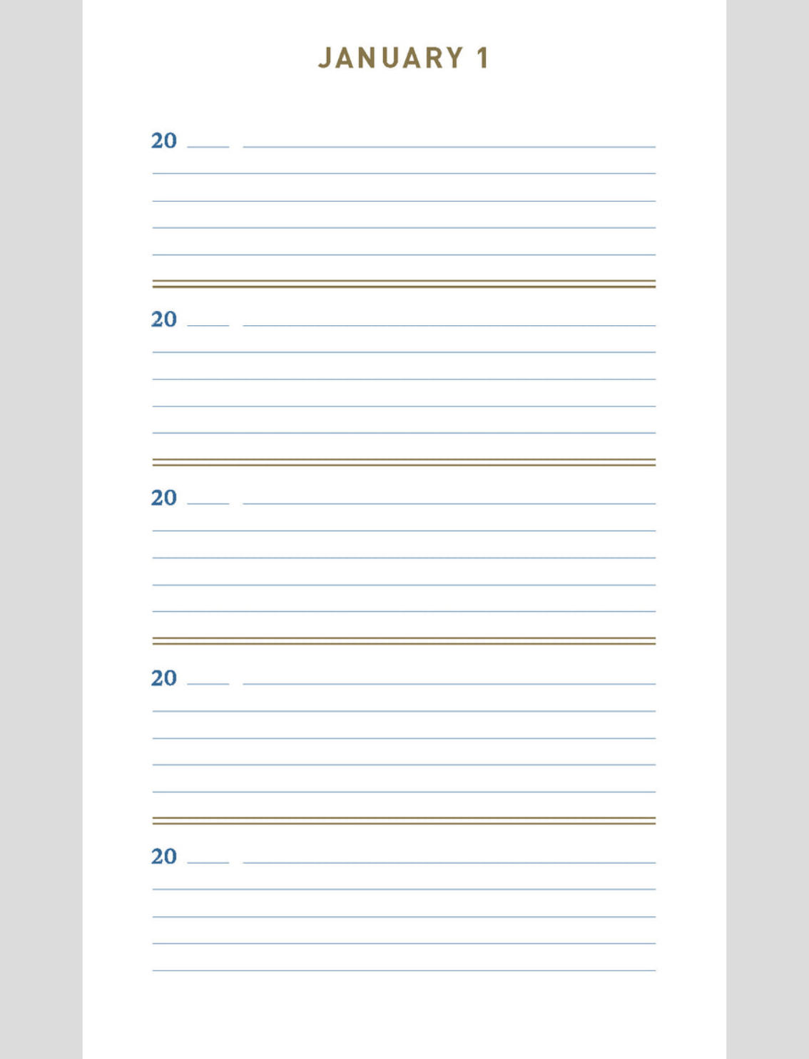 יומן 5 שנים 'One Line A Day' Denim