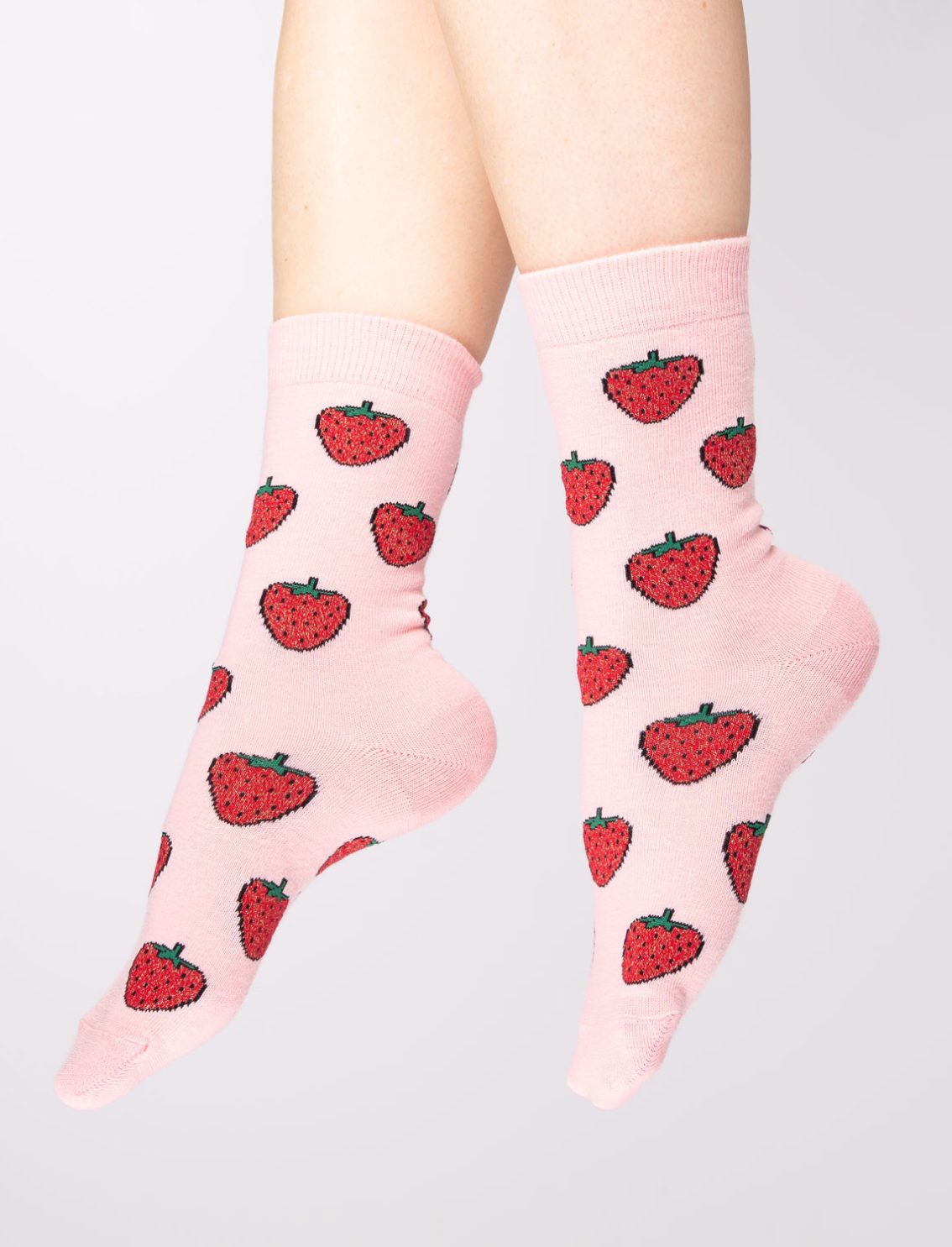 גרבי כותנה מנצנצות Strawberry