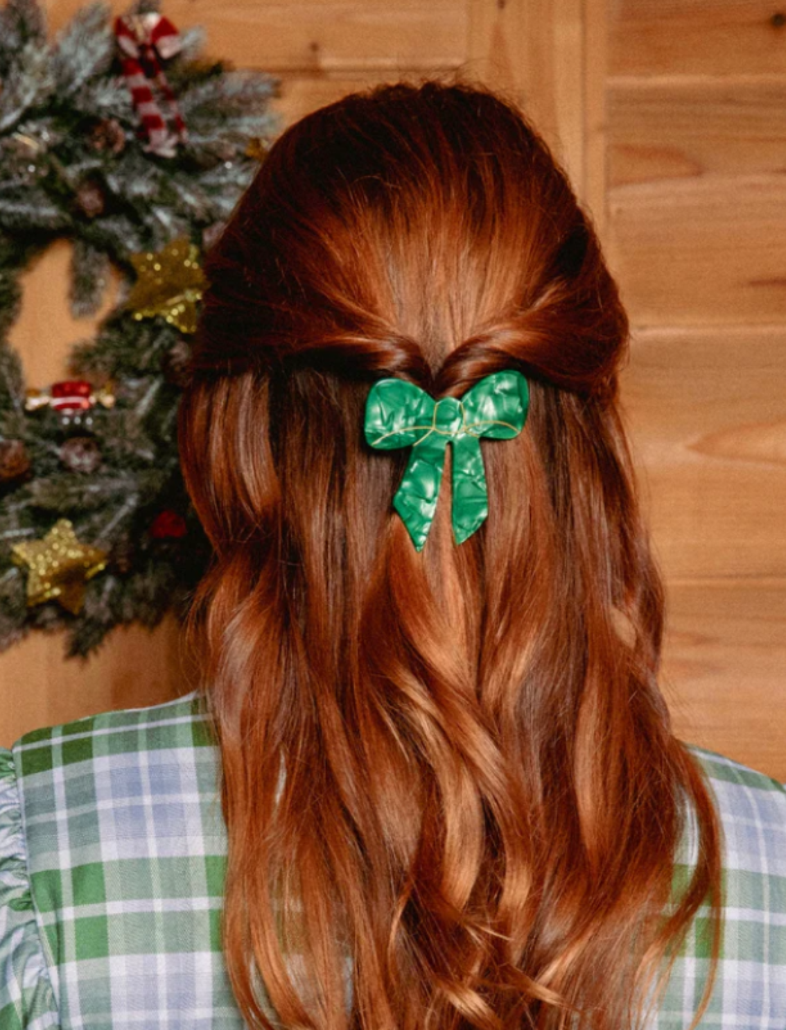 קליפס ברט לשיער Green Bow