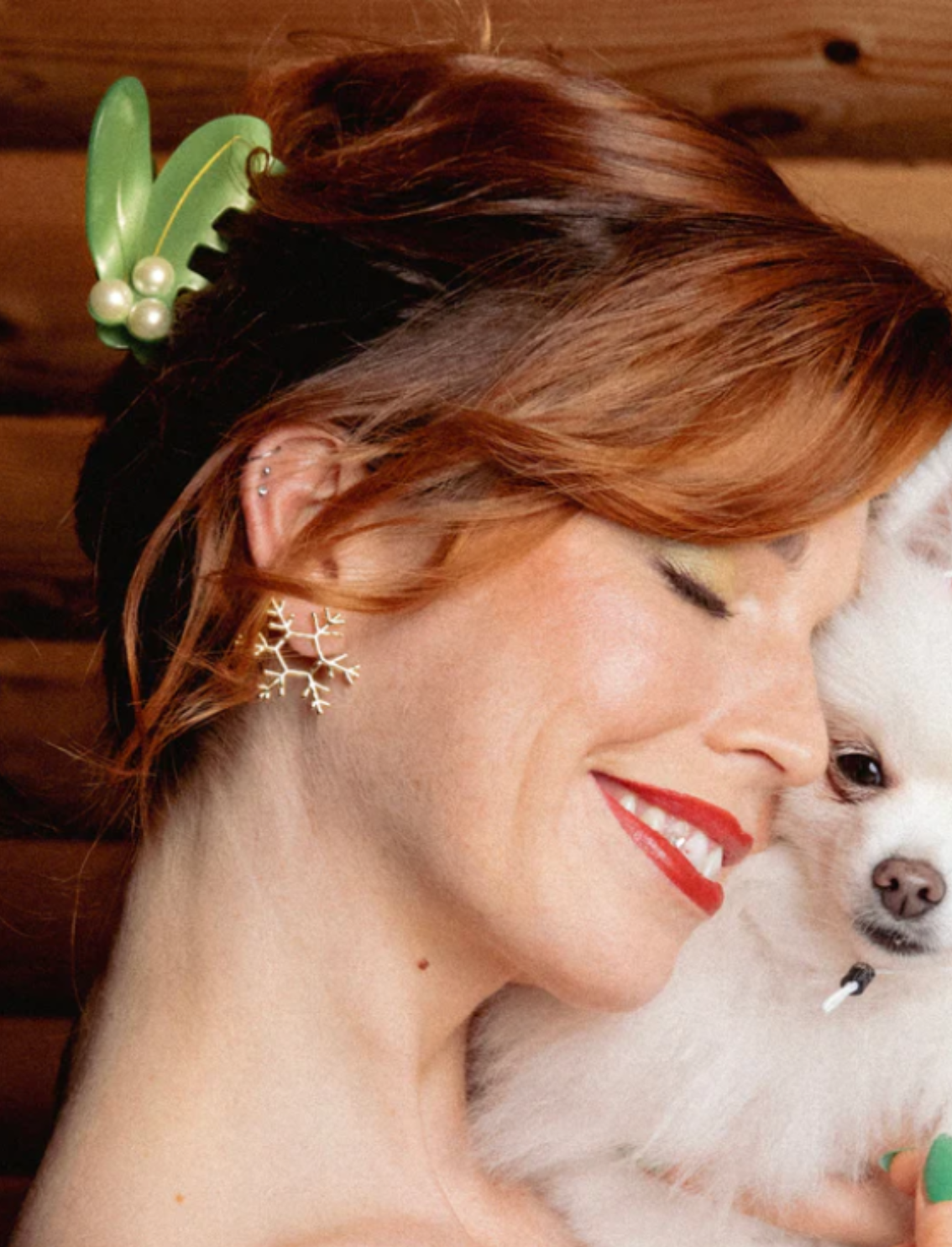 זוג עגילים צמודים Snow Flake