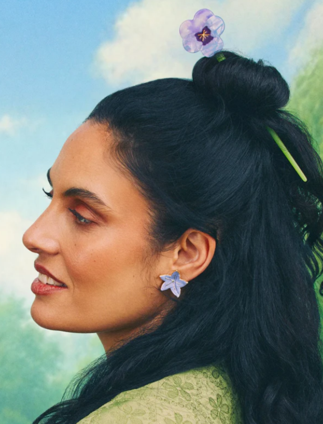 מקל לאיסוף השיער Purple Pansy