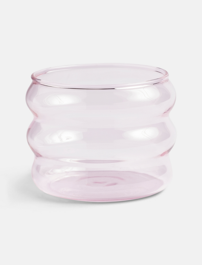 סט 6 כוסות Glass Chubby - Double Pink