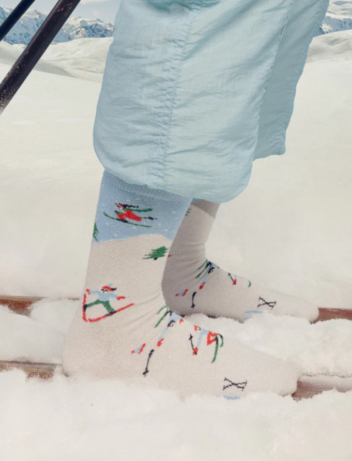 גרבי כותנה מנצנצות Ski