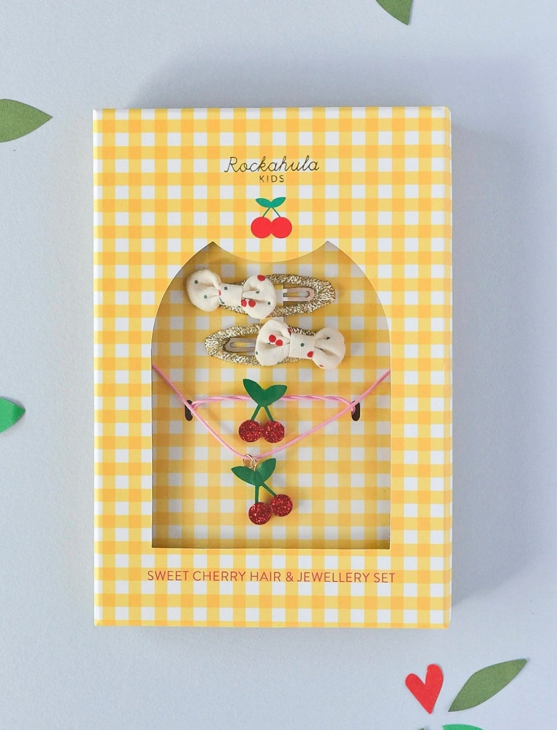 סט תכשיטים וסיכות לשיער Cherry