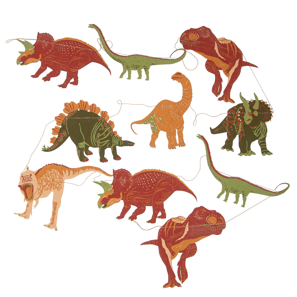 גרילנדת נייר תפורה Dinosaurs