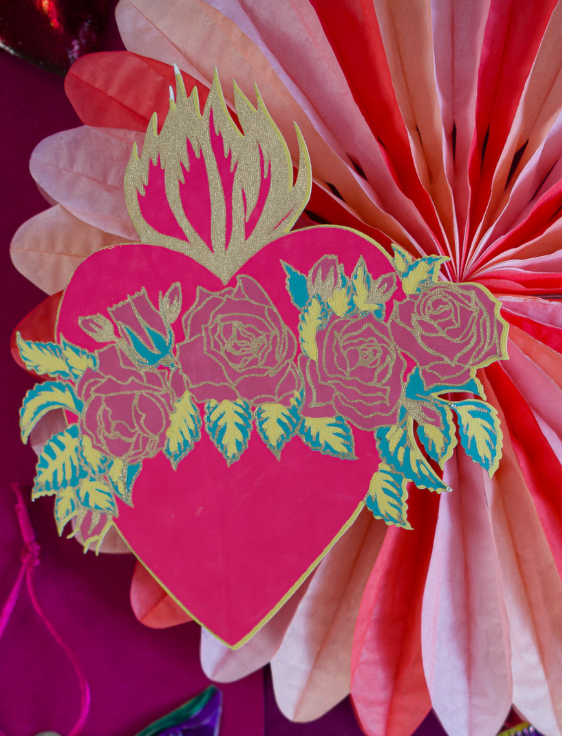 כרטיס ברכה Flaming Heart