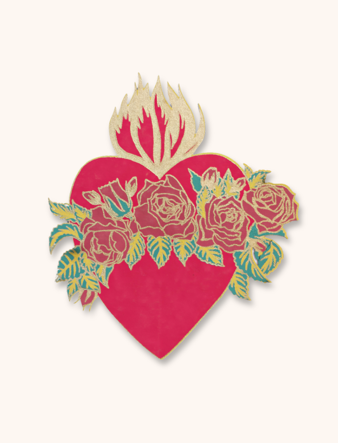 כרטיס ברכה Flaming Heart