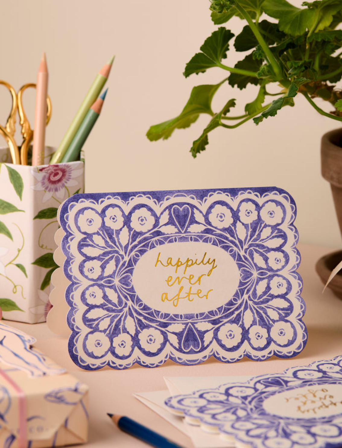 כרטיס ברכה Lace 'Happily Ever After'