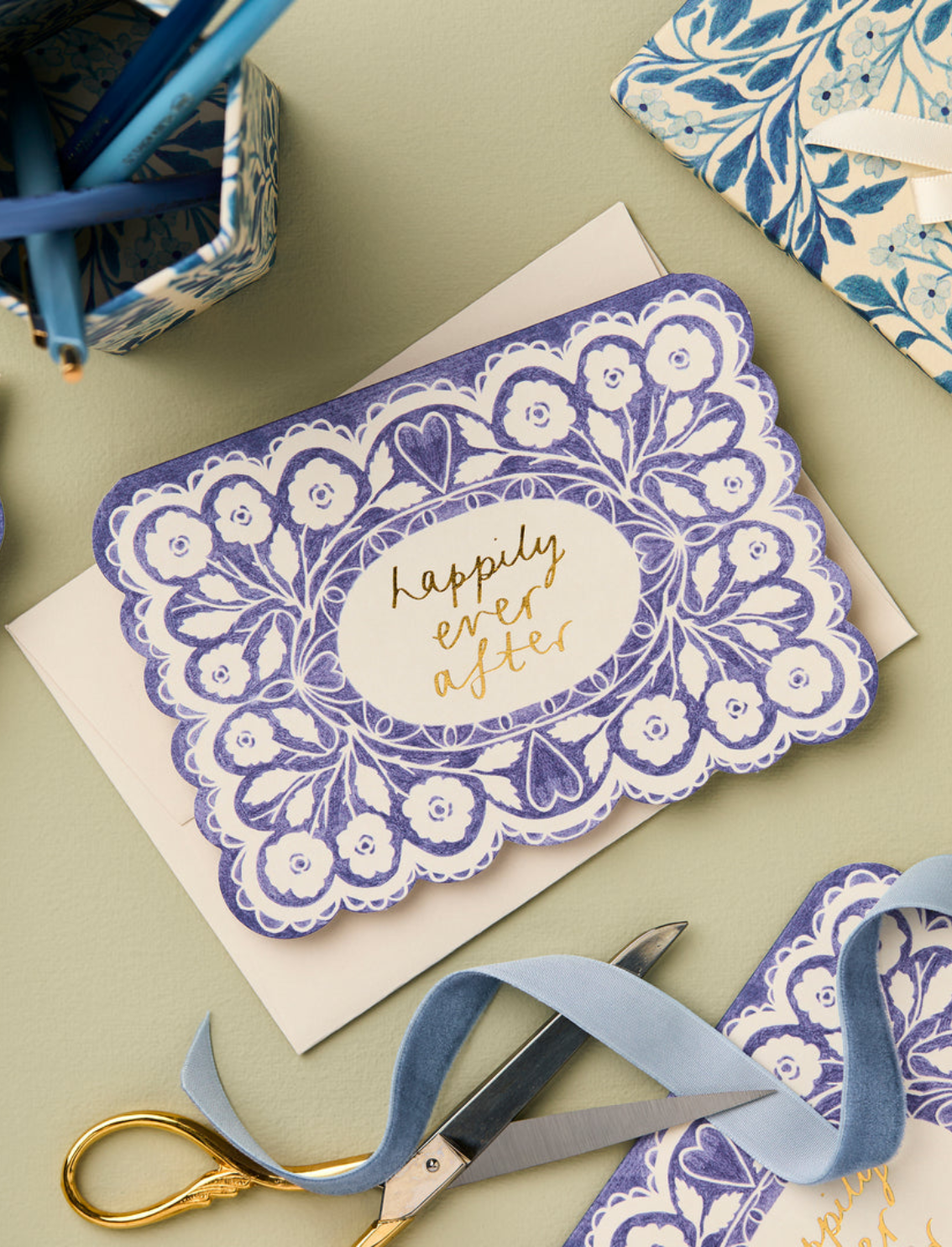 כרטיס ברכה Lace 'Happily Ever After'