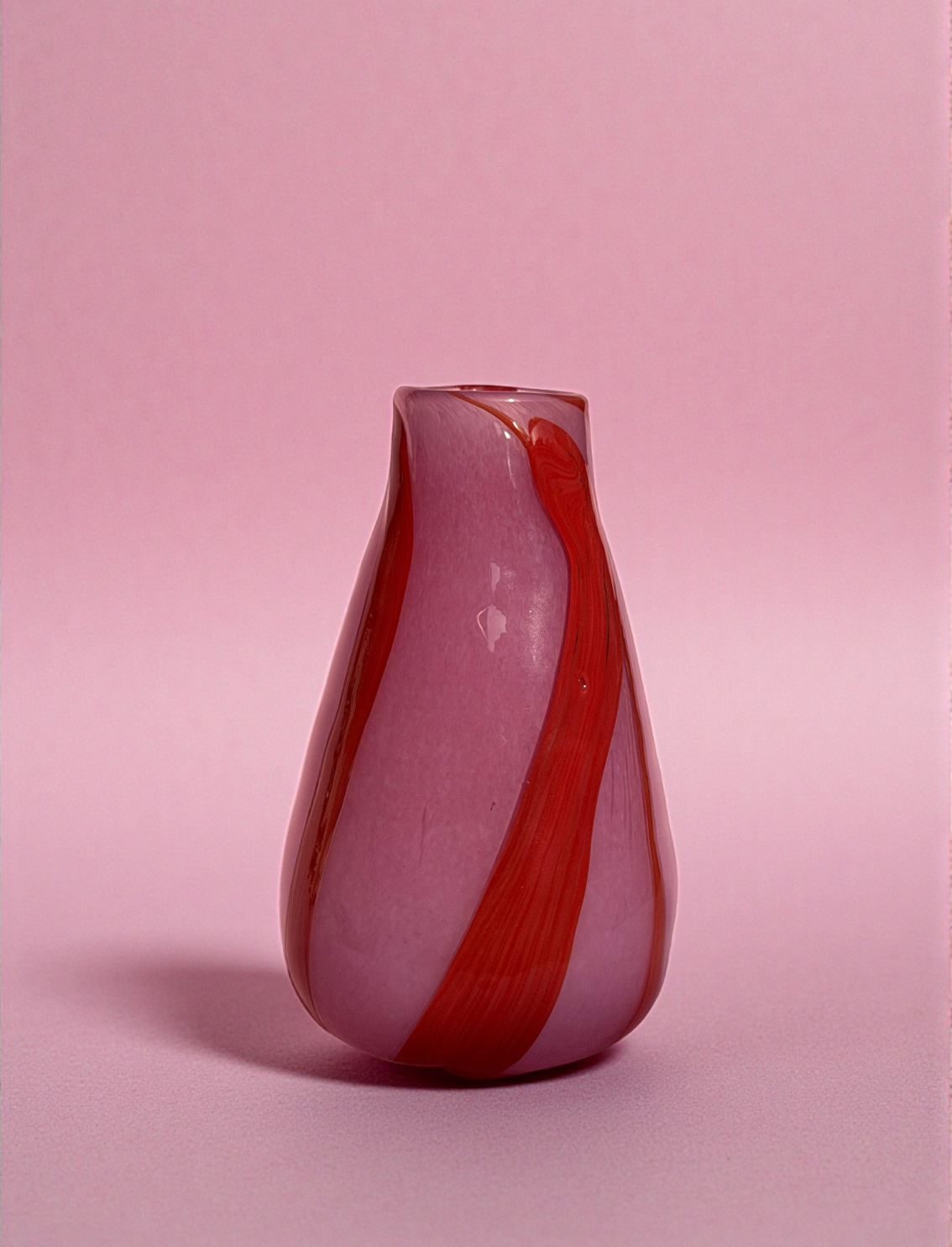 ואזת זכוכית Pink & Red A