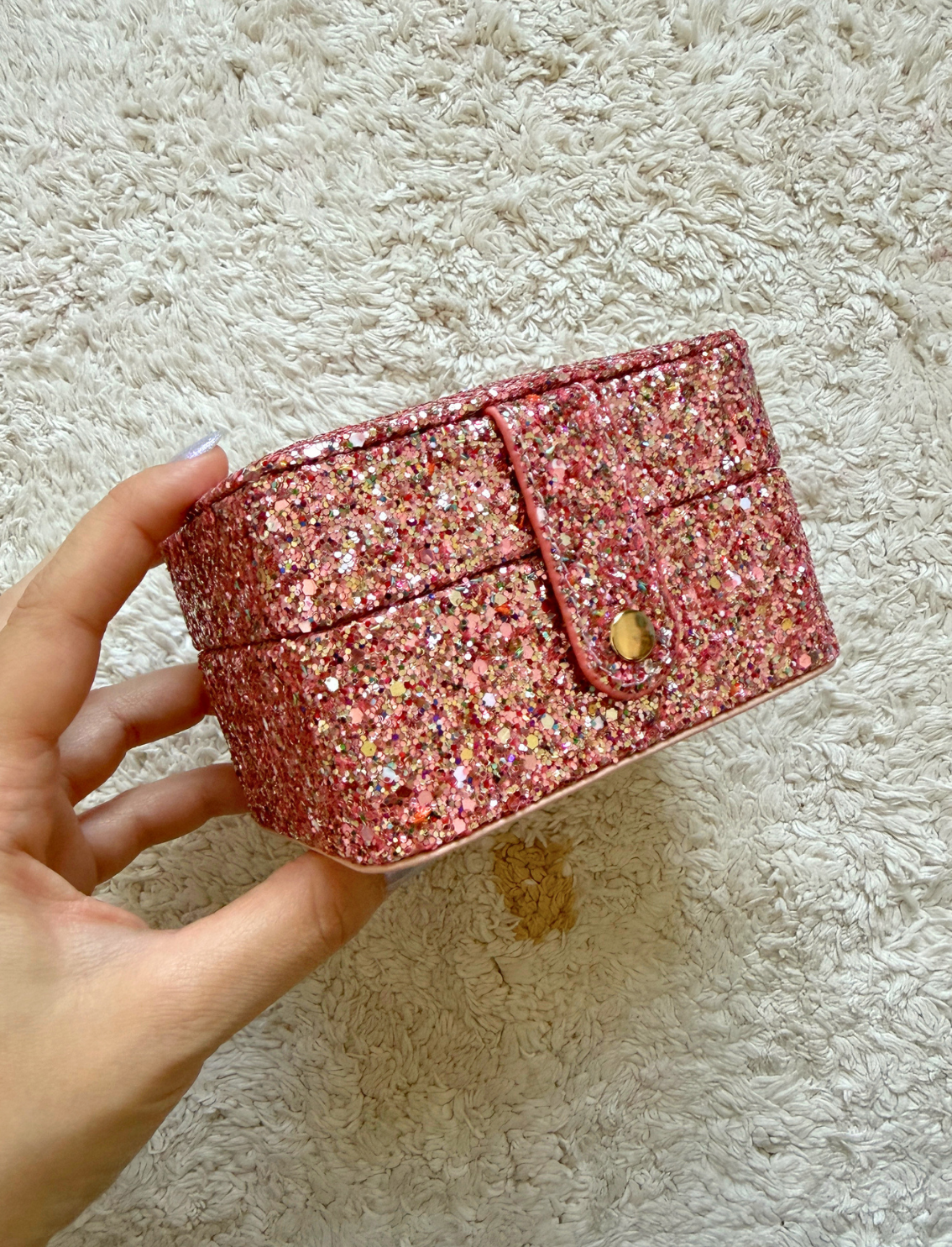 קופסת תכשיטים Pink Glitter