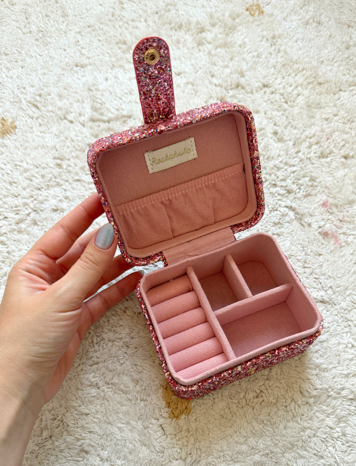 קופסת תכשיטים Pink Glitter