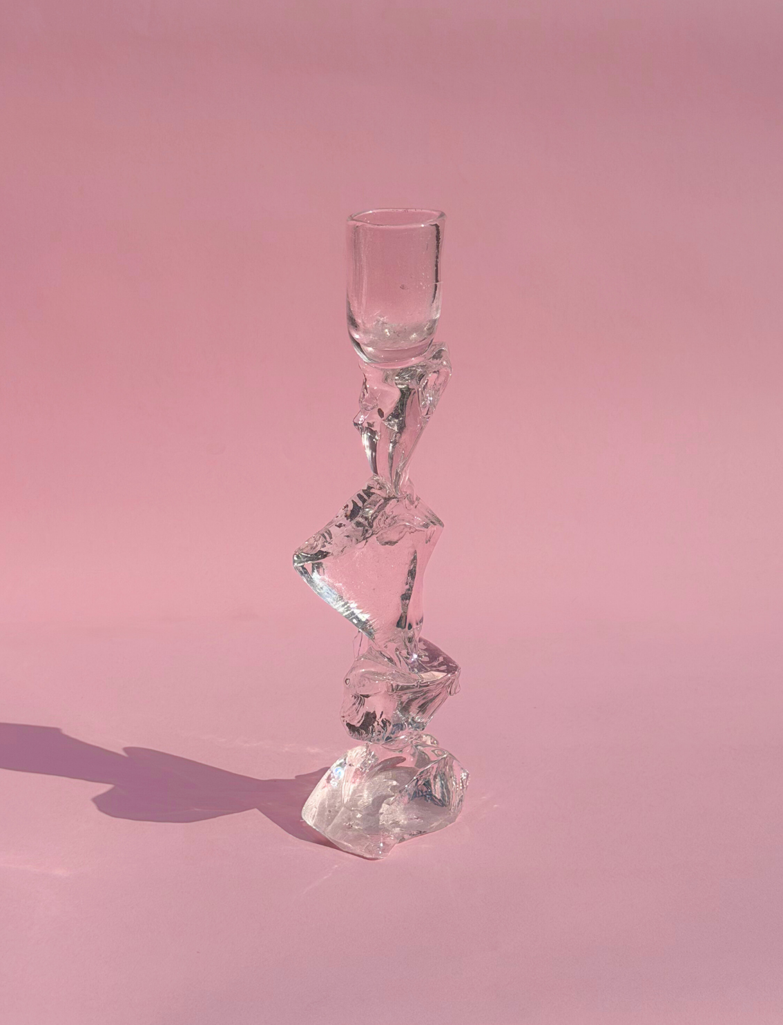 פמוט זכוכית Rock A