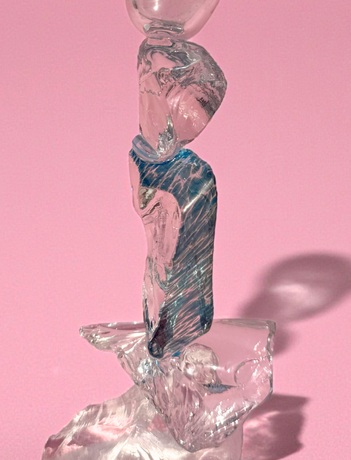 פמוט זכוכית Blue Rock