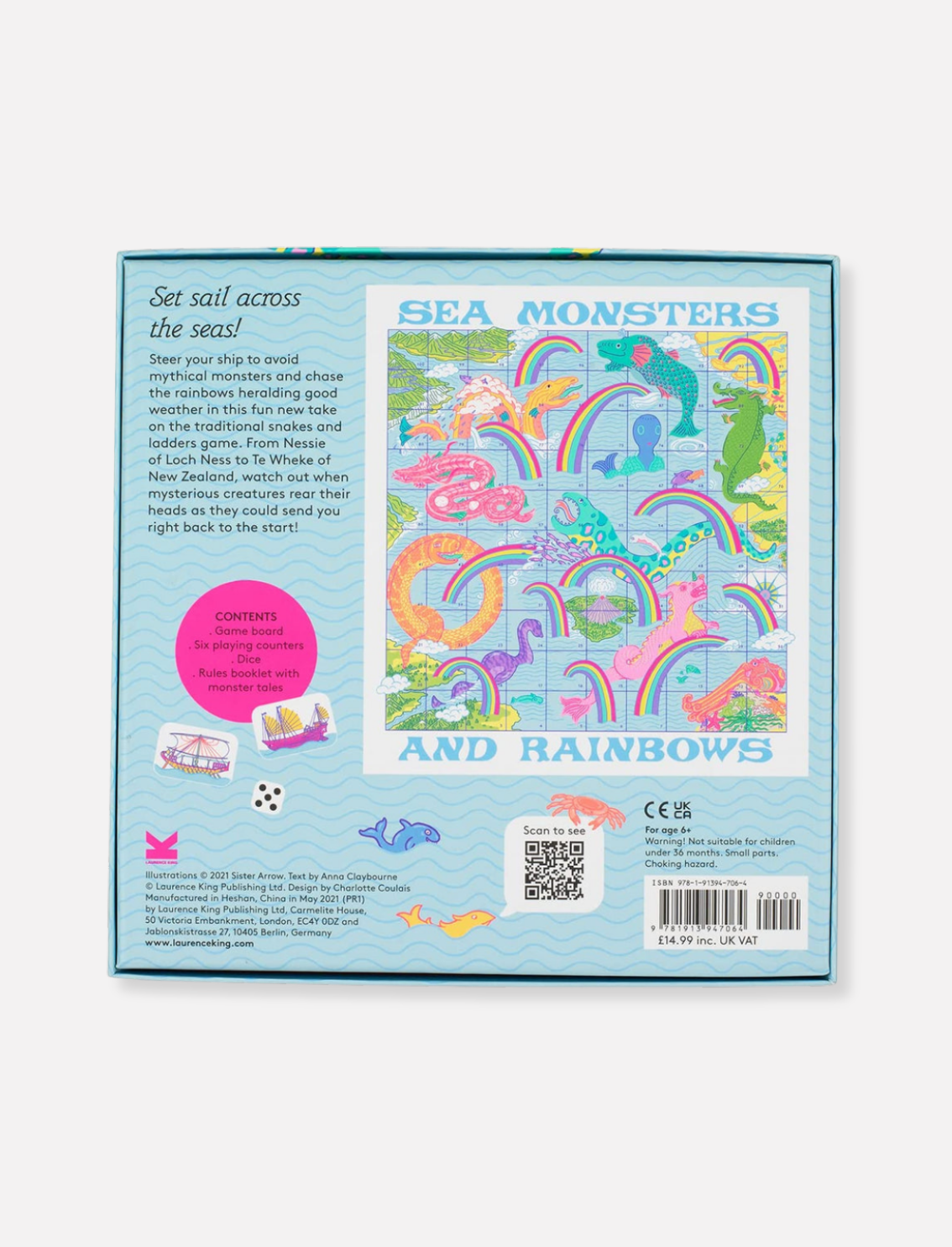 משחק סולמות ונחשים Sea Monsters & Rainbows