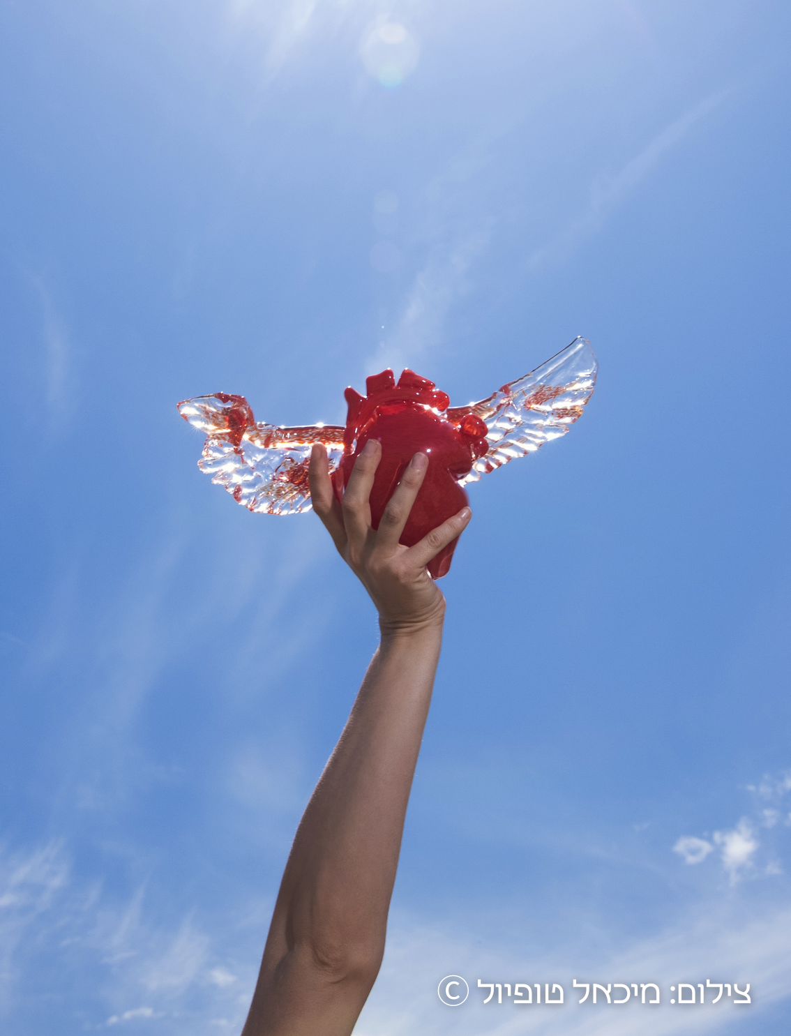 פסל קיר Winged Heart